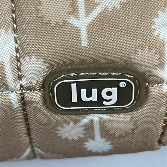 Lug Skipper Casual Travel Shoulder Pouch Orchard Print Crossbody Bag Sand Taupe - Picture 4 of 15